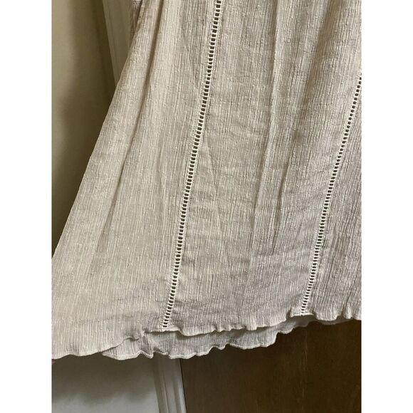 Gibson Latimer Sheer Ivory Womens S Boho Floral Embroidered Blouse Colorful - Picture 8 of 15